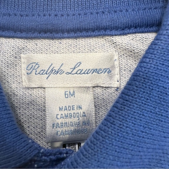 Ralph Lauren Baby Boy Romper Pony Logo Striped Multicolor Sz 6 Mos NWOT - Picture 3 of 10